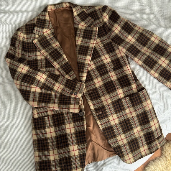 Gorgeous 70s wide lapel plaid jacket 🪩🕺 - Picture 2 of 3